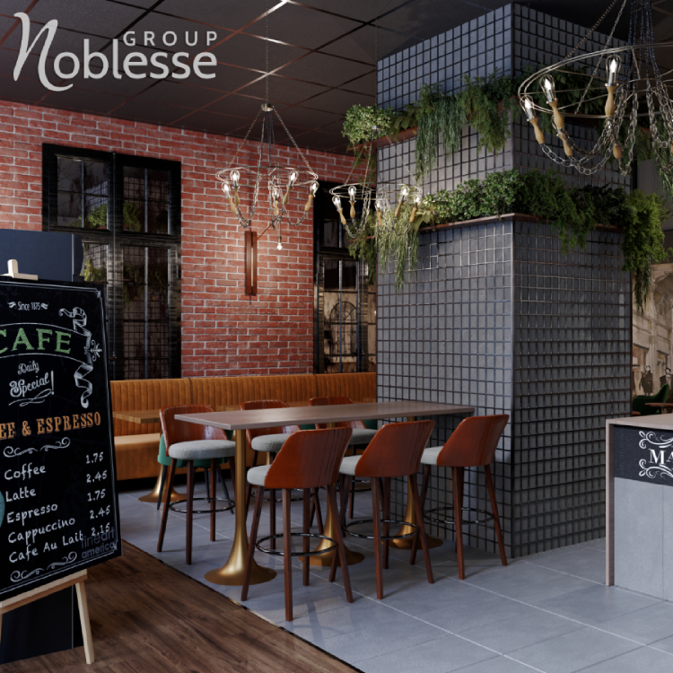 design interior cafenea in stil eclectic Bucuresti 