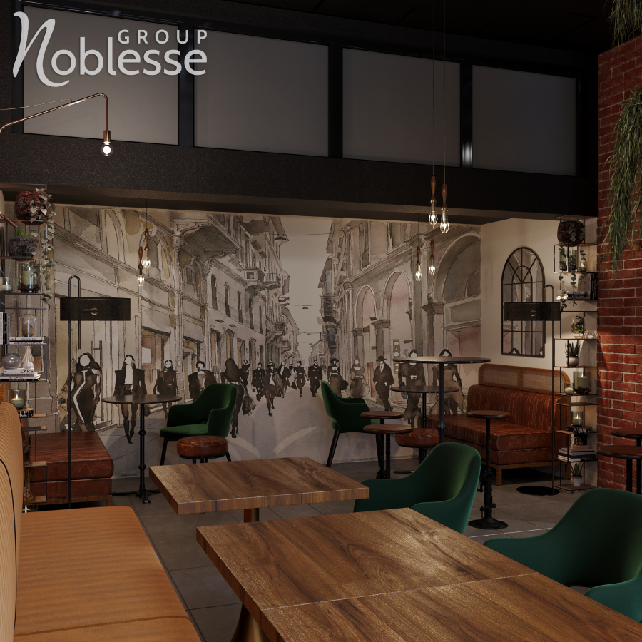 design interior cafenea in stil eclectic Bucuresti 