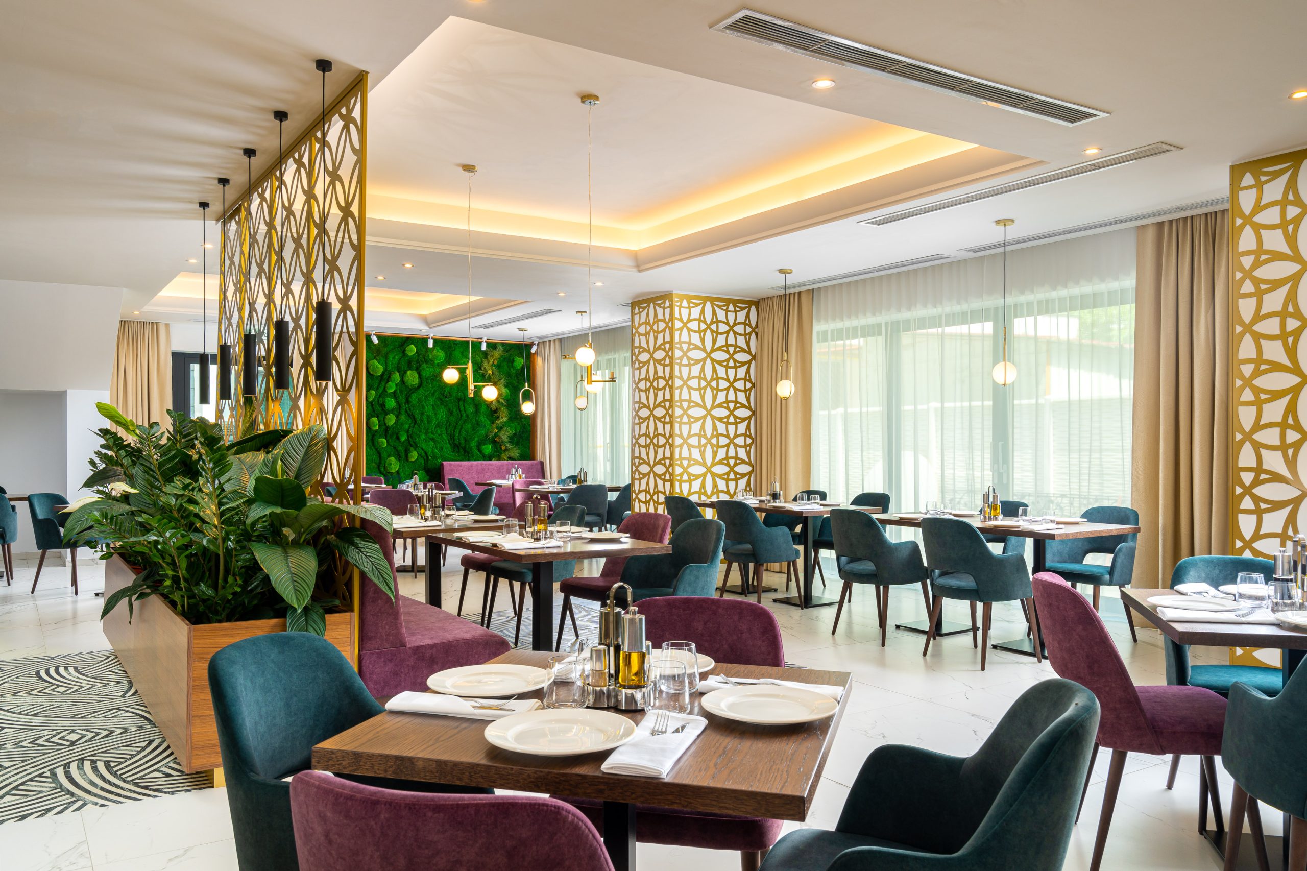 Design interior Restaurant Allegria Hotel Alma Health Spa Retreat - Noblesse Group