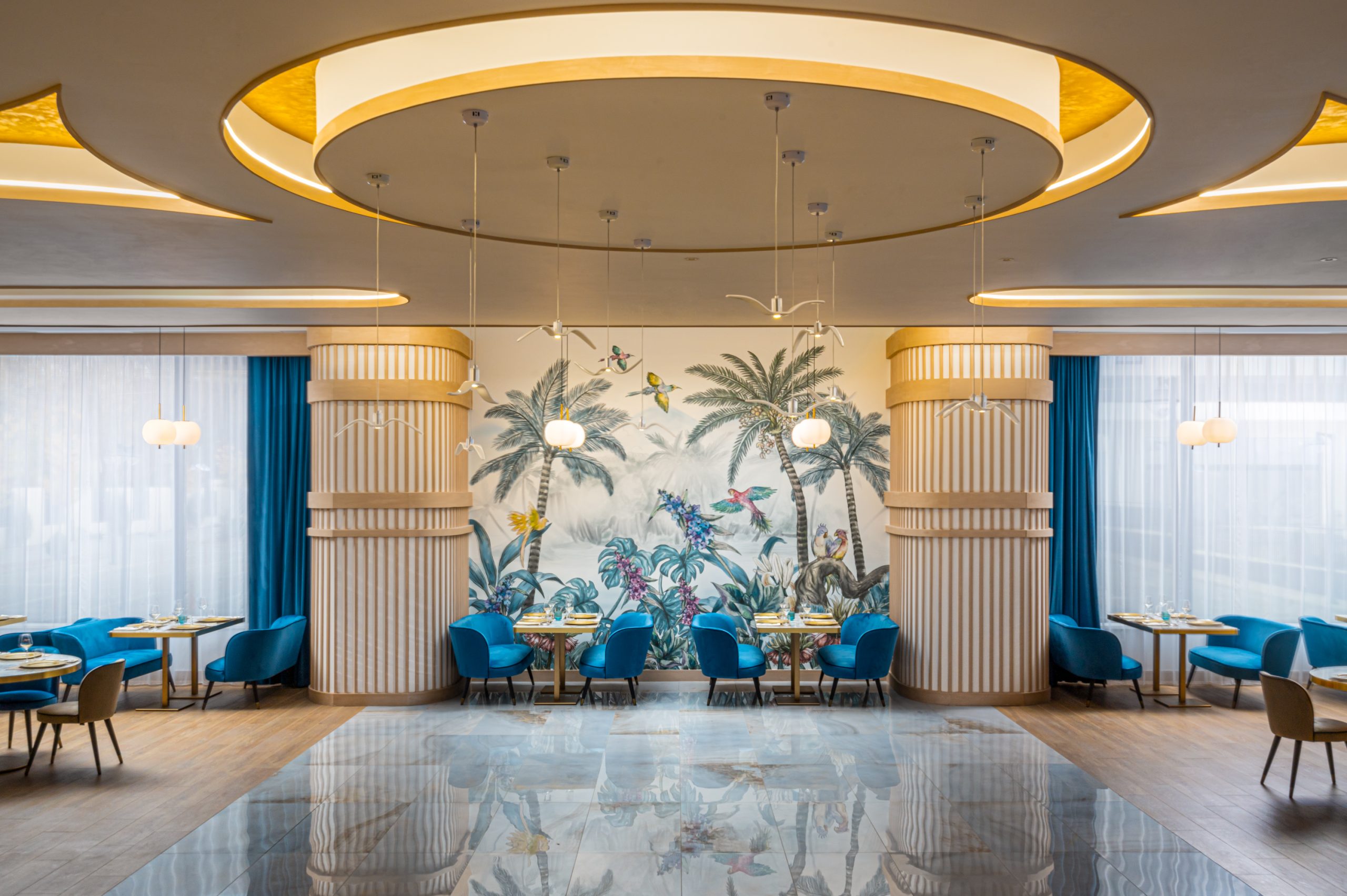 Design interior Restaurant Helise Hotel Alma Health Spa Retreat - Noblesse Group