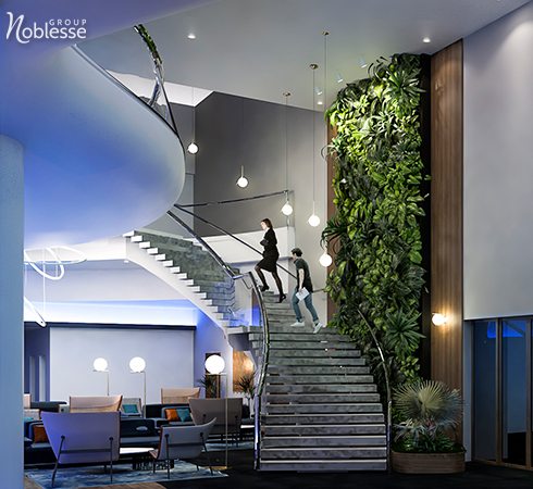 proiect servicii Noblesse amenajare lobby hotel design interior in stil modern