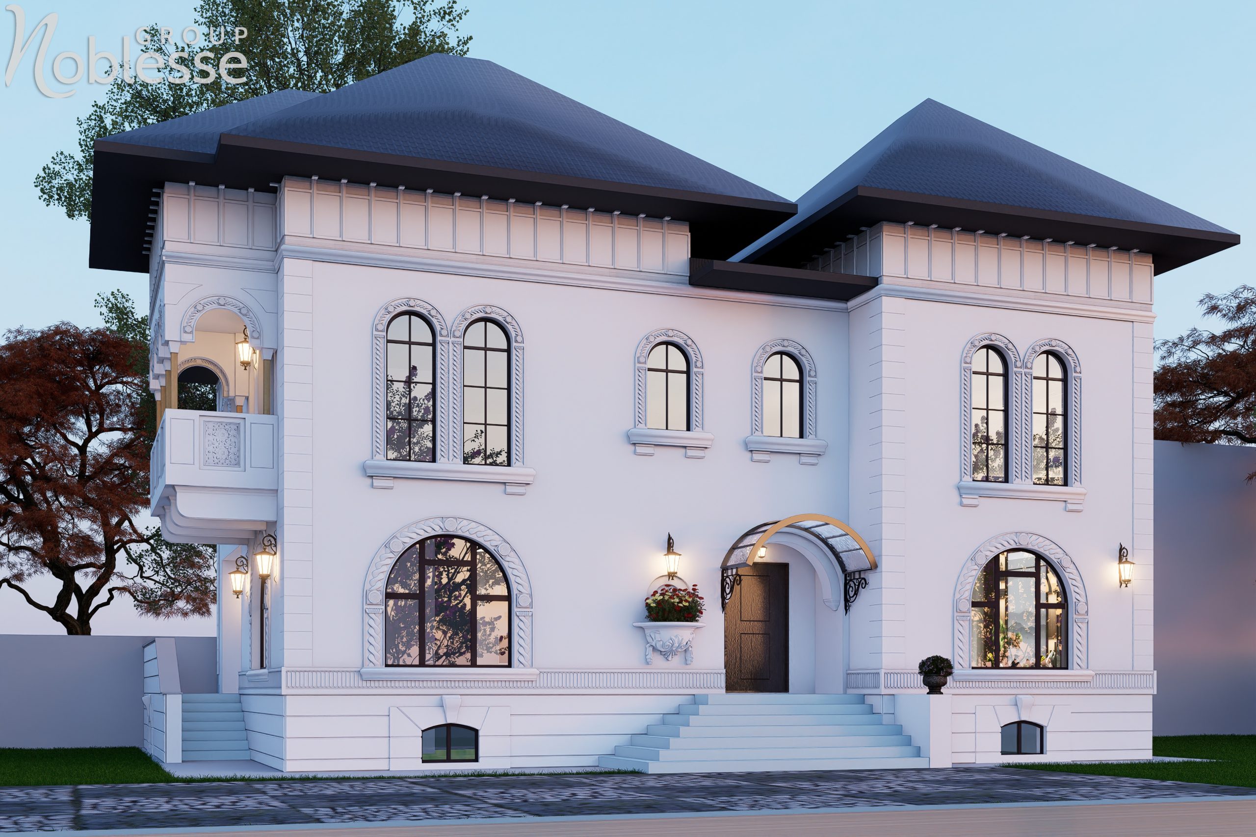 Design exterior in stil neoromanesc – Bucuresti