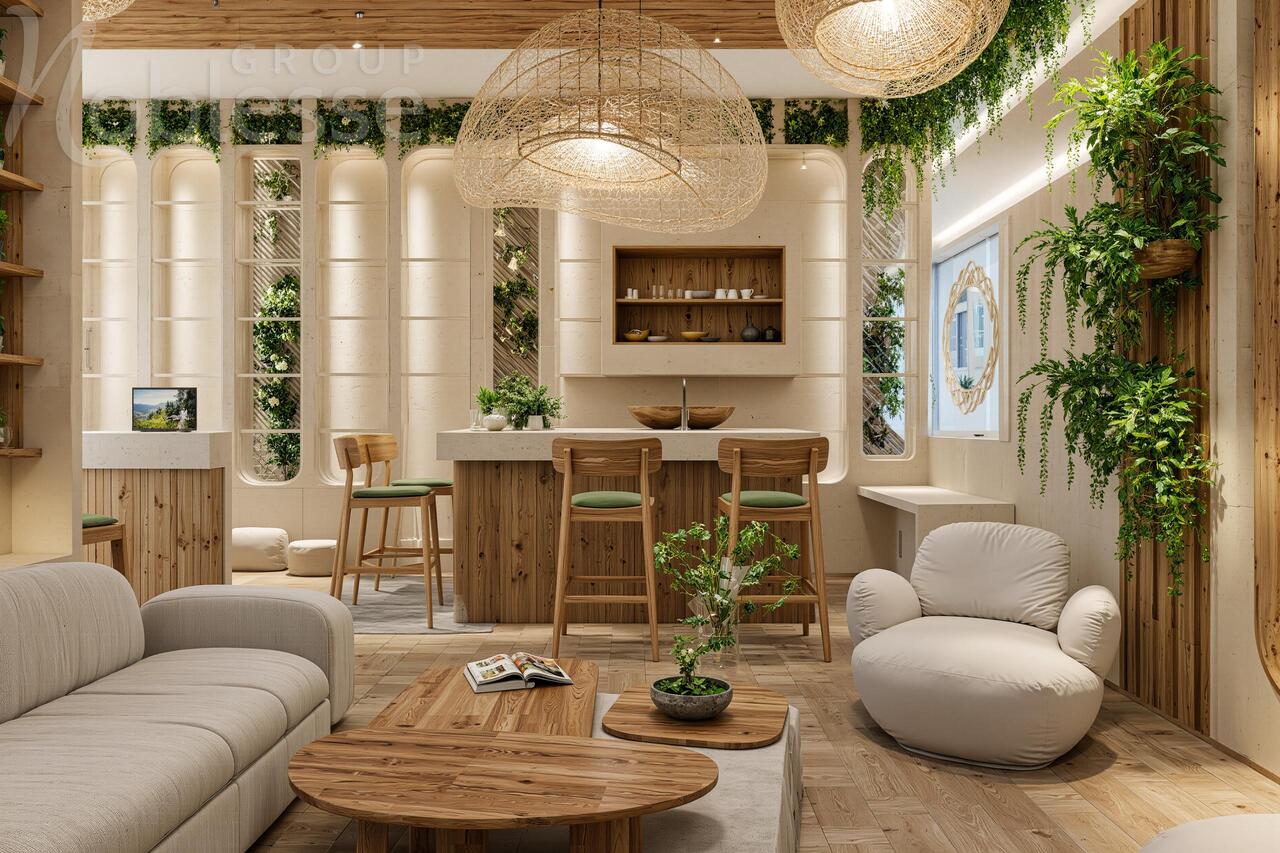 Design interior spatiu comercial Kangen showroom Bucuresti by Noblesse Group