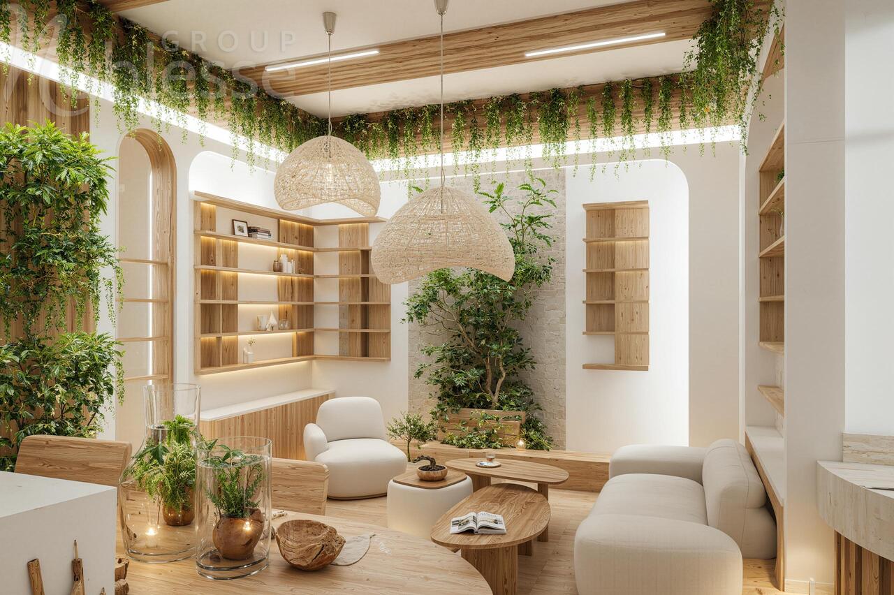 Design interior spatiu comercial Kangen showroom Bucuresti by Noblesse Group