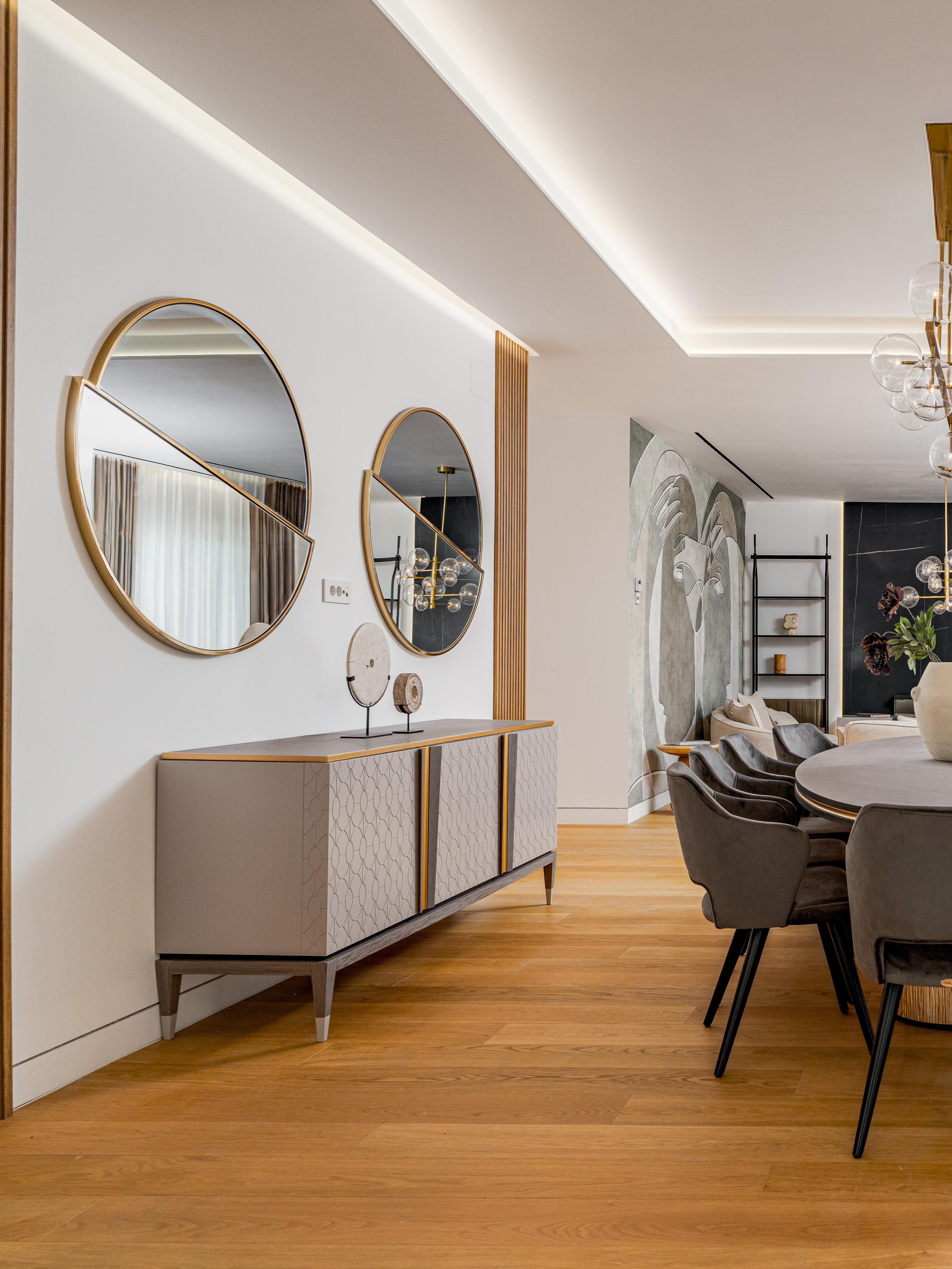 Design interior zona dining penthouse București