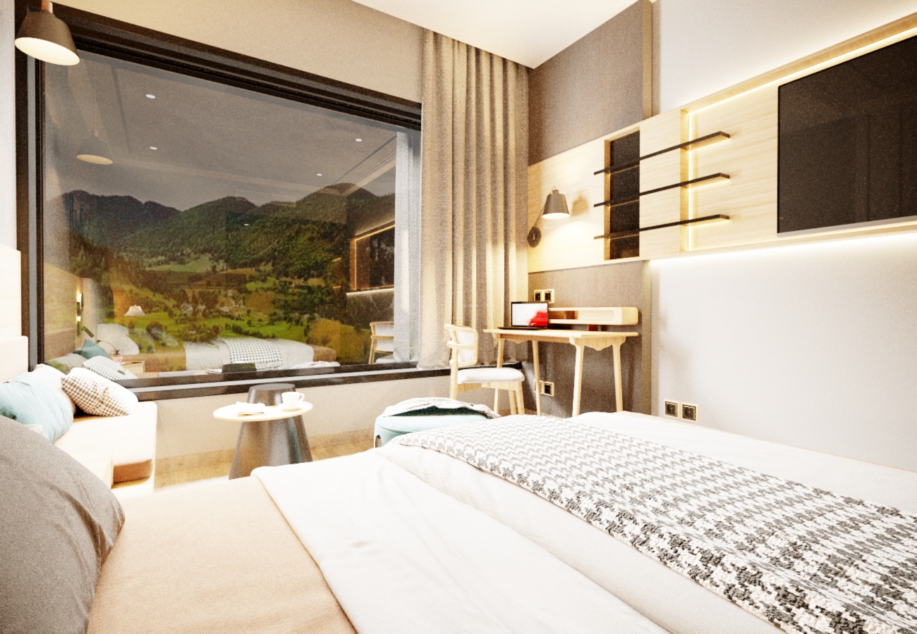 Proiect design interior camera standard hotel Mercure Brașov by Noblesse Group