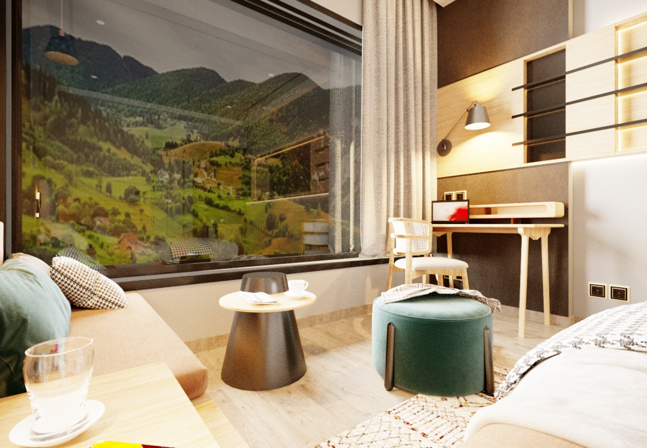 Proiect design interior camera standard hotel Mercure Brașov by Noblesse Group