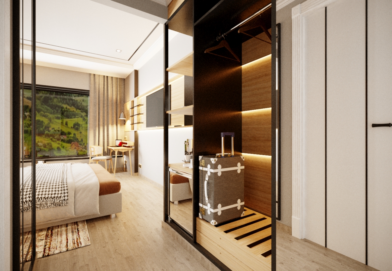 Proiect design interior camera standard hotel Mercure Brașov by Noblesse Group
