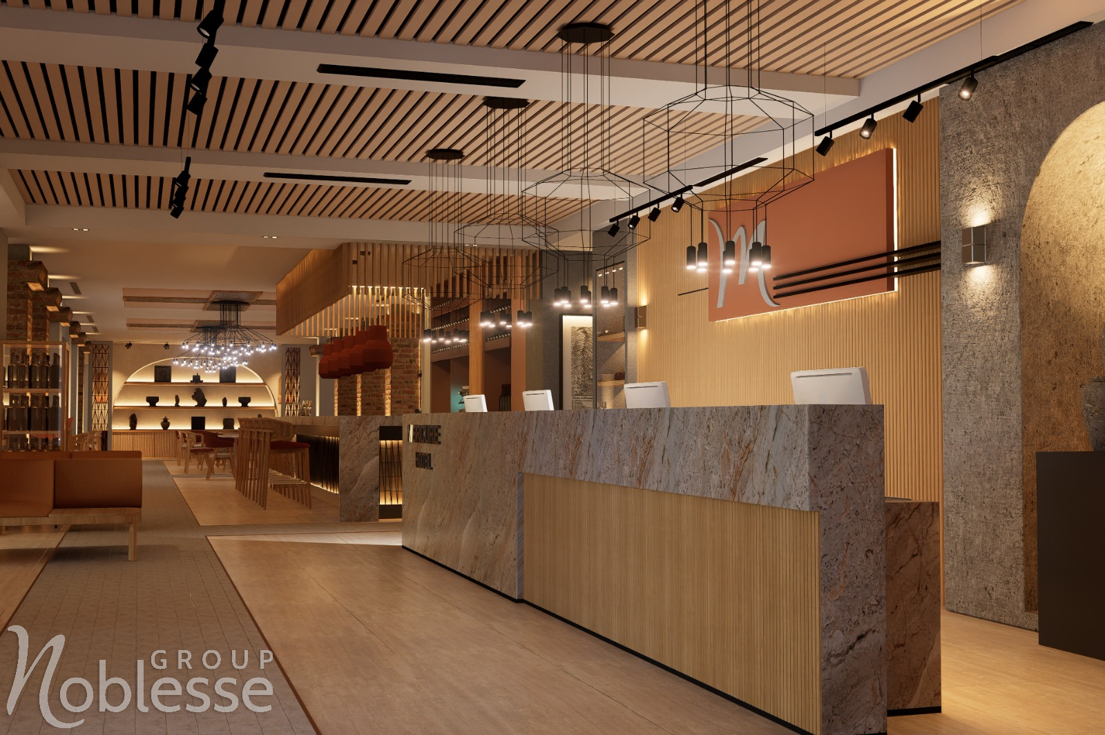 Proiect design interior restaurant hotel Mercure Brașov by Noblesse Group